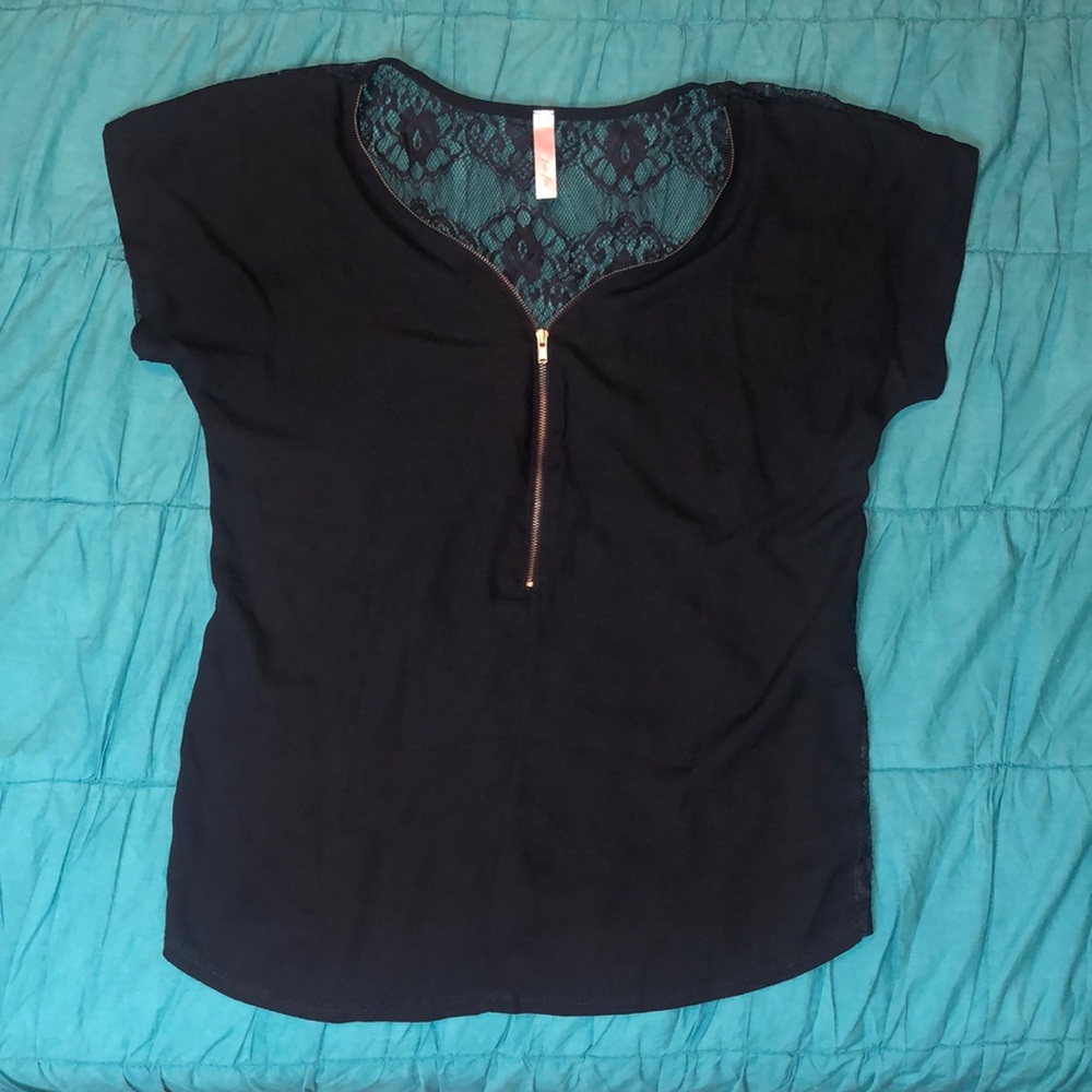 FIO FIO Lace Back Top Size M